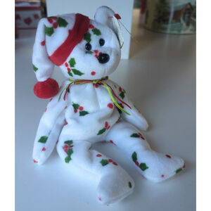 Ty Beanie Babies rare Chrstmas Collector 1998 Holiday Teddy with ERRORS
